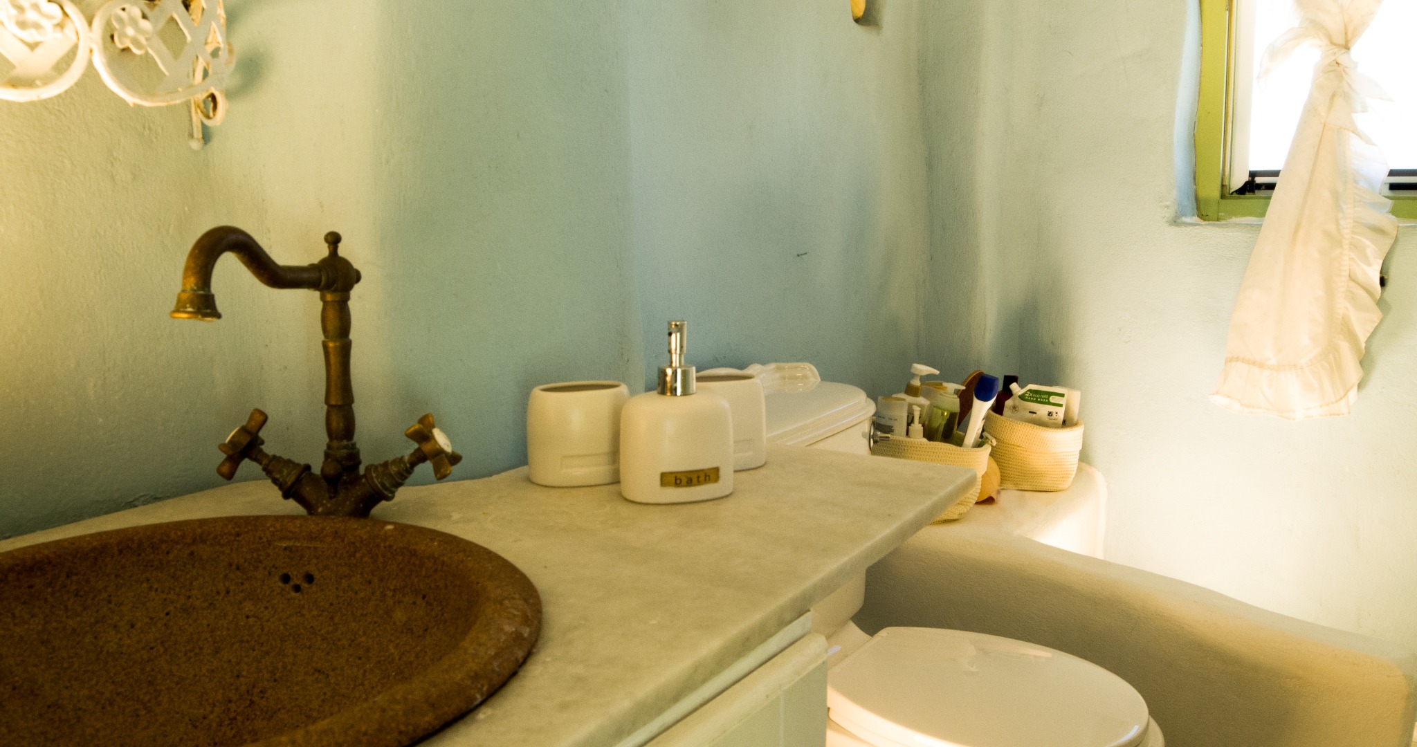 Lithos Private Estate blue vanity bathroom