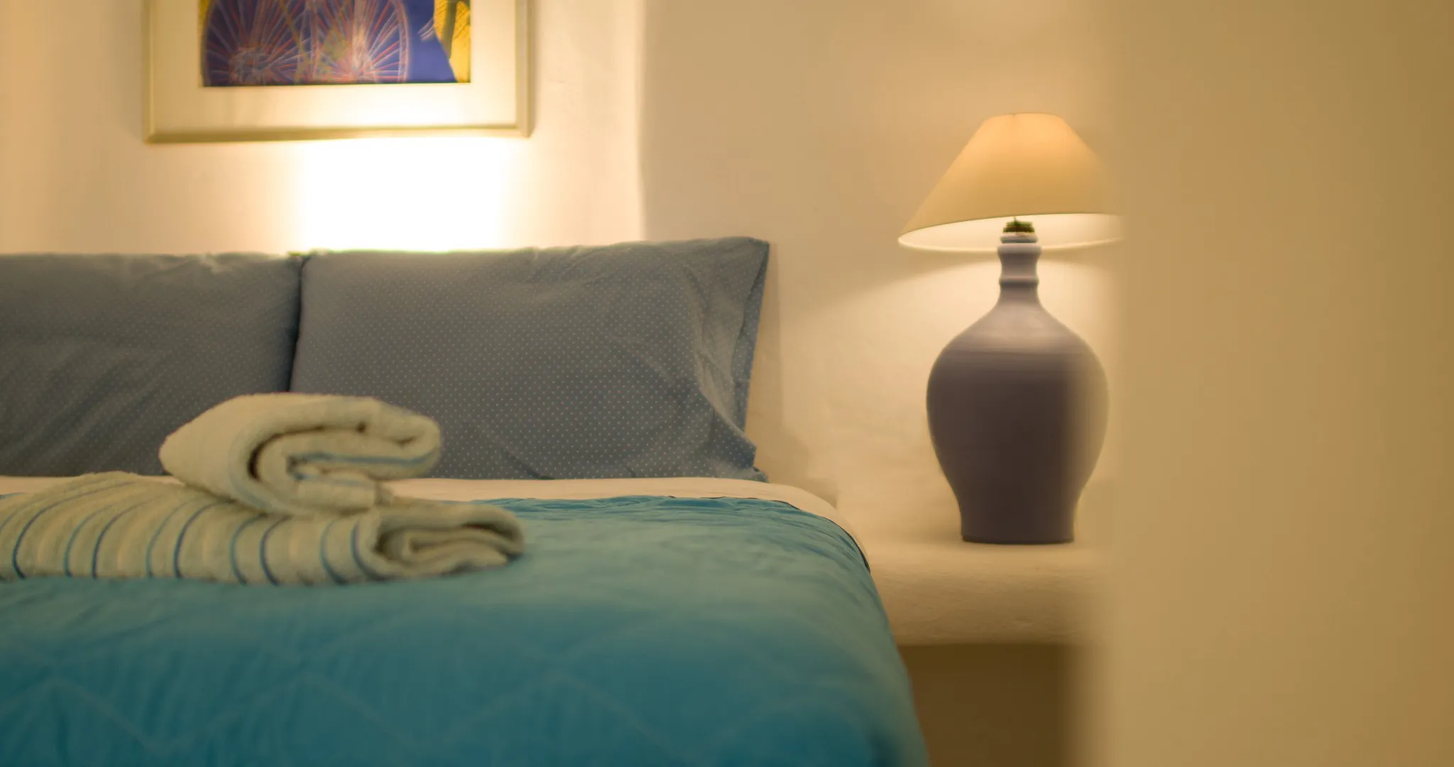 Lithos Private Estate blue bedroom detail