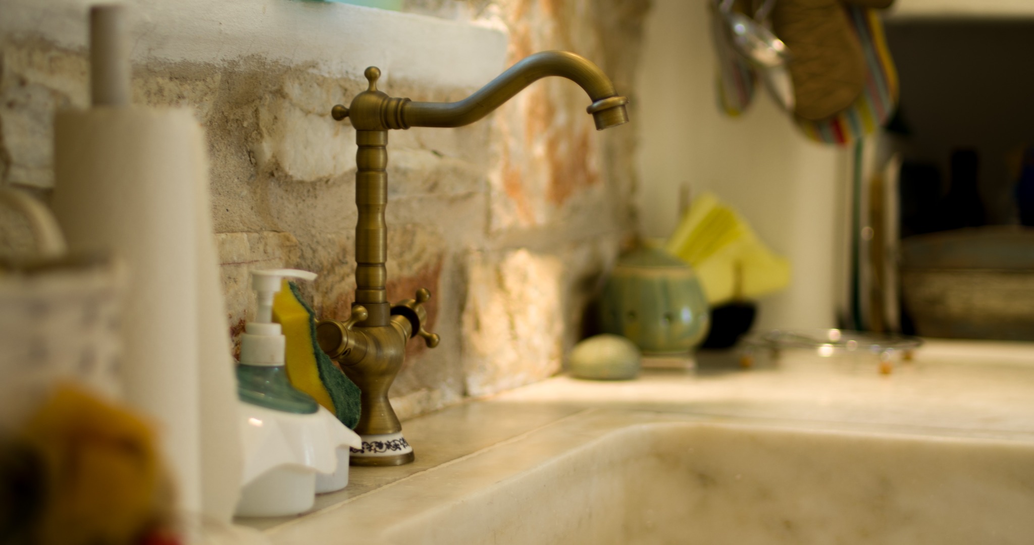 Lithos Private Estate kitchen faucet detail
