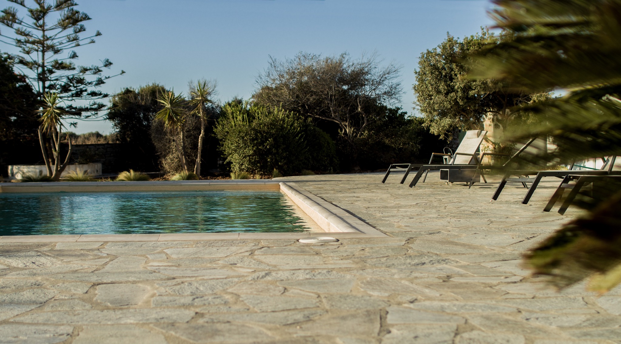 Lithos Private Estate low-angle poolside detail