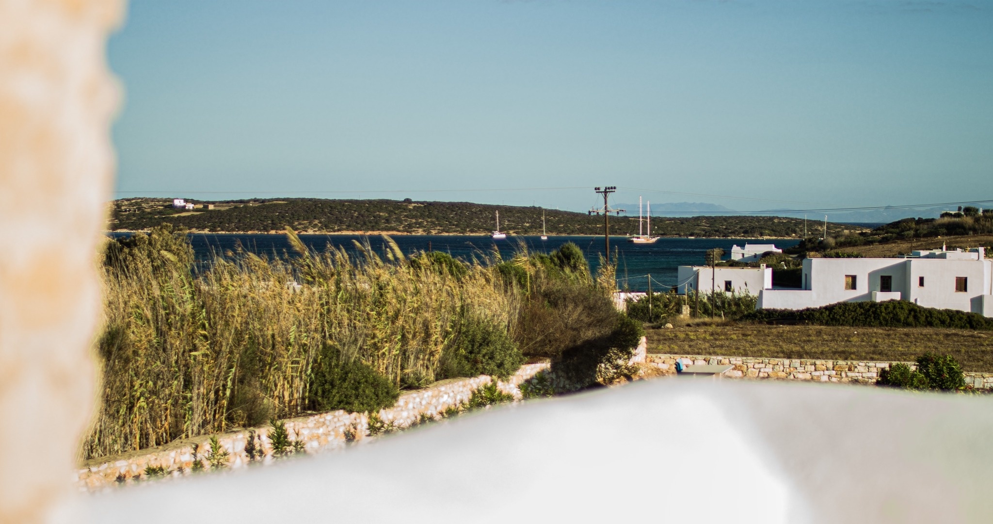 Lithos Private Estate open sea view toward the bay
